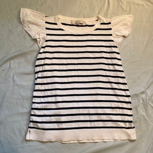 Loft Lace Ruffle Sleeve Sweater size Medium